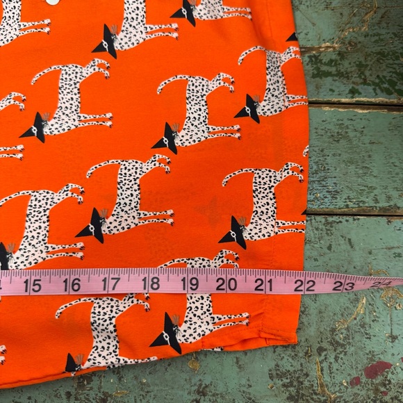 Bouffants & Broken Hearts Halloween Orange Leopard Witch Notch Shorty PJ Set S - Picture 16 of 16